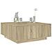 Tavolino Salotto Rovere Sonoma 100x100x40 Cm Legno Multistrato - Foto miniatura 1