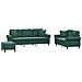 Set di Divani 3 pz con Cuscini Verde Scuro in Velluto - Foto miniatura 1