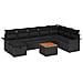 Set di Sofà da Giardino 9 Pezzi con Cuscini Nero Polyrattan - Foto miniatura 1