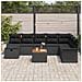 Set di Sofà da Giardino 9 Pezzi con Cuscini Nero Polyrattan - Foto miniatura 3