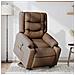 Poltrona Alzapersona Massaggiante Reclinabile Marrone Tessuto - Foto miniatura 2