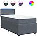 Giroletto a Molle con Materasso Grigio Scuro 90x190 cm Velluto - Foto miniatura 1