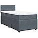 Giroletto a Molle con Materasso Grigio Scuro 90x190 cm Velluto - Foto miniatura 3