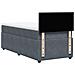 Giroletto a Molle con Materasso Grigio Scuro 90x190 cm Velluto - Foto miniatura 8
