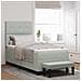 Letto Box Spring con Materasso e Panchina Grigio Chiaro 100x200 cm Velour - Foto miniatura 2