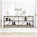 Tavolo Consolle In Rovere Artigianale 200x30x75 cm Legno Ingegnerizzato e Acciaio - Foto miniatura 4