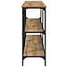 Tavolo Consolle In Rovere Artigianale 200x30x75 cm Legno Ingegnerizzato e Acciaio - Foto miniatura 6