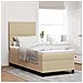 Letto a molle Grigio chiaro e bianco 203 x 100 x 128 cm - Foto miniatura 2