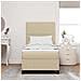 Letto a molle Grigio chiaro e bianco 203 x 100 x 128 cm - Foto miniatura 5