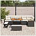 Set Divano da Giardino con cuscino 9 pcs Nero Poly Rattan - Foto miniatura 3