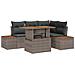 Set Divano da Giardino 5 pcs Grigio Poly Rattan - Foto miniatura 1
