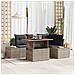 Set Divano da Giardino 5 pcs Grigio Poly Rattan - Foto miniatura 2