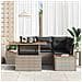 Set Divano da Giardino 5 pcs Grigio Poly Rattan - Foto miniatura 3