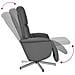Poltrona Reclinabile Massaggio Poggiapiedi Grigio Scuro Tessuto - Foto miniatura 7