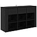 Credenza Rovere Nero 100 x 30 x 59,5 cm Legno multistrato - Foto miniatura 1