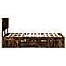 Struttura del letto Rovere fumé 137 x 203 cm Legno multistrato - Foto miniatura 9