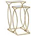 Coppia Tavolinetti Simply Quadrati In Ferro, Mdf E Specchio Gold - 35 X H 70 E 30 X H 60 Cm - Foto miniatura 3