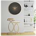 Coppia Tavolinetti Simply Quadrati In Ferro, Mdf E Specchio Gold - 35 X H 70 E 30 X H 60 Cm - Foto miniatura 7