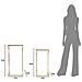 Coppia Tavolinetti Simply Quadrati In Ferro, Mdf E Specchio Gold - 35 X H 70 E 30 X H 60 Cm - Foto miniatura 8
