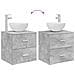 Set di mobili per il bagno 2 pcs Grigio Cemento - Foto miniatura 3