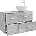 Set di mobili per il bagno 2 pcs Grigio Cemento - Foto miniatura 5