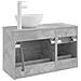 Set di mobili per il bagno 2 pcs Grigio Cemento - Foto miniatura 7