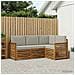 Set divani con cuscino 4 pcs Legno di Acacia Massello - Foto miniatura 2