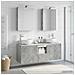 Set di Armadi da Bagno 5 pcs Grigio Cemento 50 x 14,5 x 70 cm - Foto miniatura 4