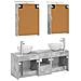 Set di Armadi da Bagno 5 pcs Grigio Cemento 50 x 14,5 x 70 cm - Foto miniatura 8