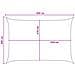 Telo Ombra Antracite e Bianco 3 x 4,5 m HDPE - Foto miniatura 8
