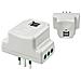 Adattatore Triplo 3 Prese Italiane 2 Usb - Foto miniatura 2