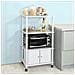 Mensole Per Forno A Microonde, Carrello Da Cucina, Armadietto Cucina, Senza Microonde!!bianco, frg12-w, it - Foto miniatura 3