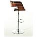 Sgabello rétro Kingston con Braccioli - Sgabello Bar Girevole 360° in Similpelle e Legno I Sgabello Alto Bancone Regolabile 63-77cm Noce / Nero - Foto miniatura 3