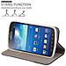Custodia Compatibile Con Samsung Galaxy S4 Active In Grigio Nero - Coperchio Protettiva Con Chiusura Magnetica, Funzione Stand E Tasca Per Le Carte - Foto miniatura 7