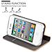 Custodia Compatibile Con Apple Iphone 4 / Iphone 4s In Grigio Chiaro Marrone - Coperchio Protettiva Con Chiusura Magnetica, Funzione Stand E Tasca Per Le Carte - Foto miniatura 8