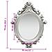 Specchio Da Parete Stile Castello 56x76 Cm Argento - Foto miniatura 5