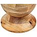 Tavolino Rotondo 43x43x66 Cm In Legno Massello Di Mango - Foto miniatura 4