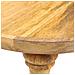 Tavolino Rotondo 43x43x66 Cm In Legno Massello Di Mango - Foto miniatura 6
