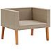 Set Divani da Giardino 4 pz con Cuscini in Polyrattan Beige - Foto miniatura 2
