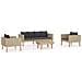 Set Divani da Giardino 4 pz con Cuscini in Polyrattan Beige - Foto miniatura 1