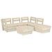 Set Divani Da Giardino Su Pallet 6 Pz In Legno Abete Impregnato - Foto miniatura 1