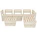 Set Divani Da Giardino Su Pallet 6 Pz In Legno Abete Impregnato - Foto miniatura 4