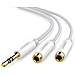 10739 0.25m 3.5mm 2 x 3.5mm Bianco cavo audio - Foto miniatura 1