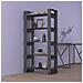 Libreria / divisorio Grigio 80x35x160 Cm Legno Massello - Foto miniatura 1