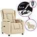 Poltrona Elettrica Reclinabile Crema In Tessuto - Foto miniatura 2