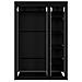 Guardaroba In Tessuto Con Ante Con Cerniera Home Misura 170x110x45 Cm Nero - Foto miniatura 3