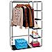 Guardaroba In Tessuto Con Ante Con Cerniera Home Misura 170x110x45 Cm Nero - Foto miniatura 4