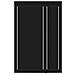 Guardaroba In Tessuto Con Ante Con Cerniera Home Misura 170x110x45 Cm Nero - Foto miniatura 6