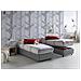 Letto Singolo Asia, Letto Contenitore Con Rivestimento In Tessuto, 100% Made In Italy, Apertura Frontale, Adatto Per Materasso Cm 80x190, Grigio - Foto miniatura 1