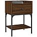 Comodini 2 Pz Rovere Marrone 40,5x31x60 Cm In Legno Multistrato - Foto miniatura 3